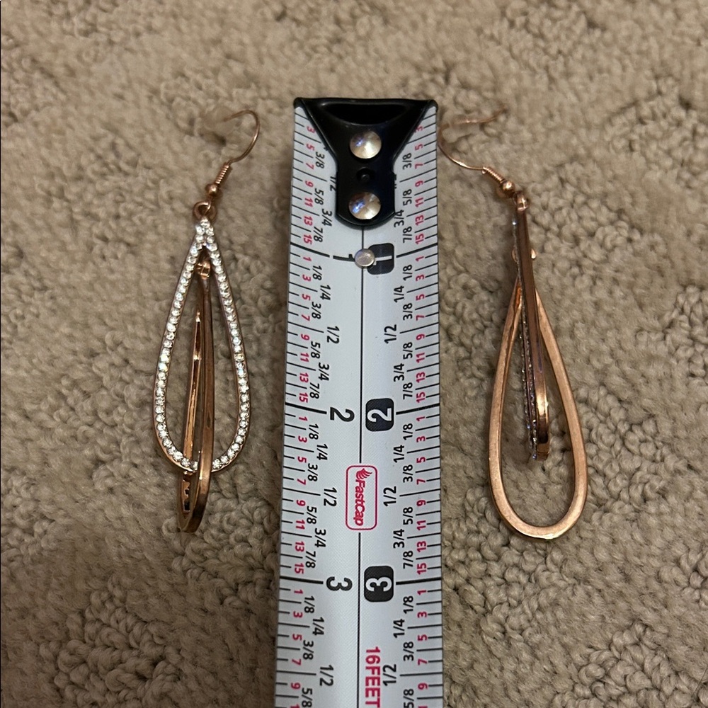 Elegant Gold and Silver Teardrop Earrings